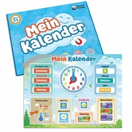 Mein erster Kalender von SmartPanda – Magnetisches Lernspielzeug für Kinder – Für Kleinkinder, Jungen und Mädchen – Uhr, Wetterstation und Emotionskacheln – Kinderspielzeug ab 3 Jahre, auf Deutsch - 1